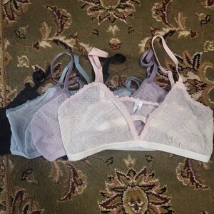 Lot of 4 Old Navy Lace Polka Dot Bralette Size Medium
